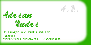 adrian mudri business card